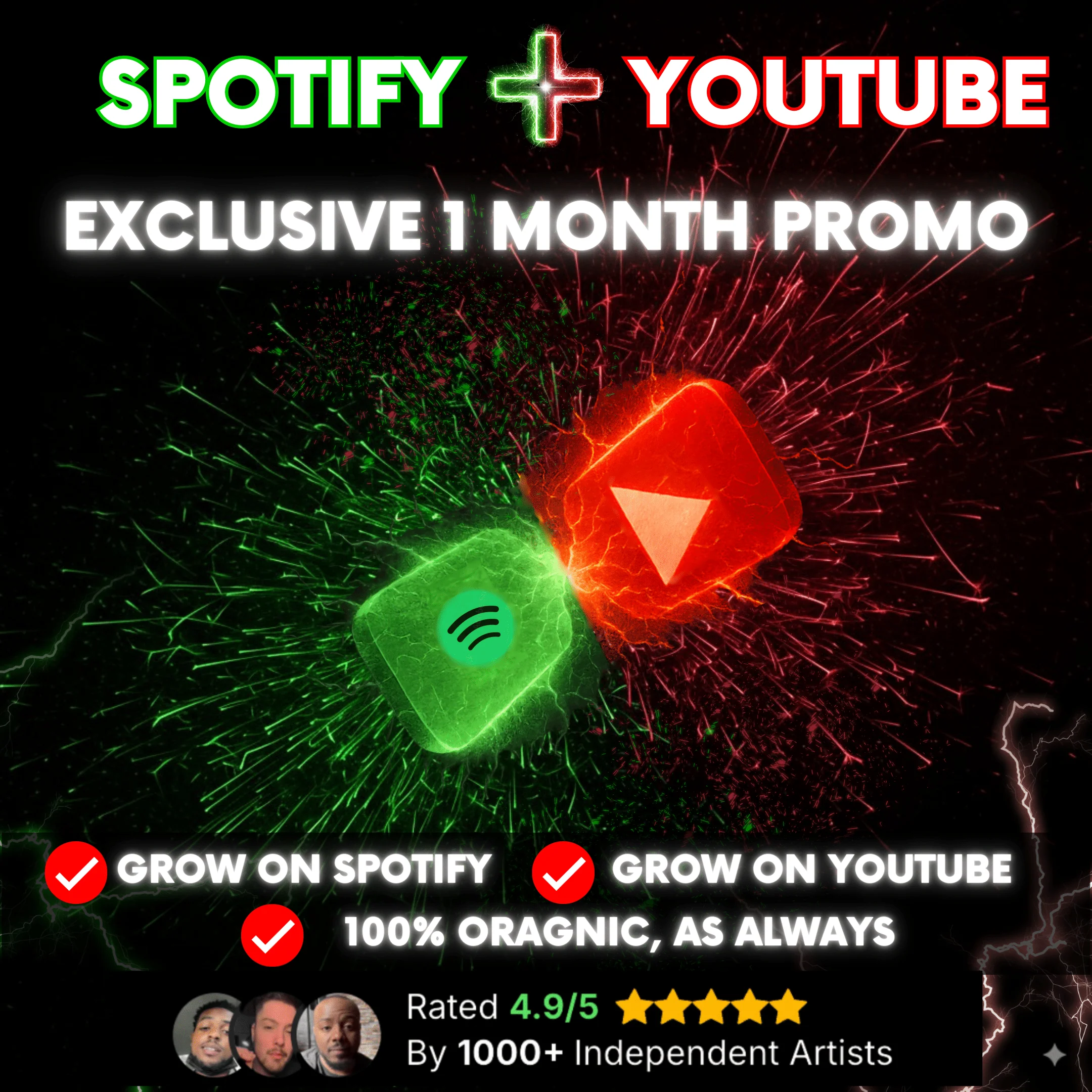 1 MONTH SPOTIFY AND YOUTUBE PROMO - Image 3
