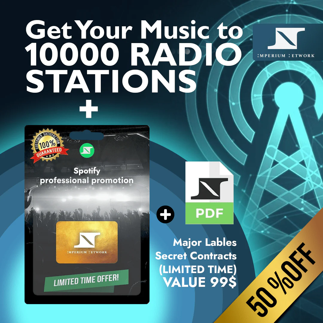 Your Music Submitted Up to 10,000 Radio Stations + Huge Spotify Promotion at 50% OFF